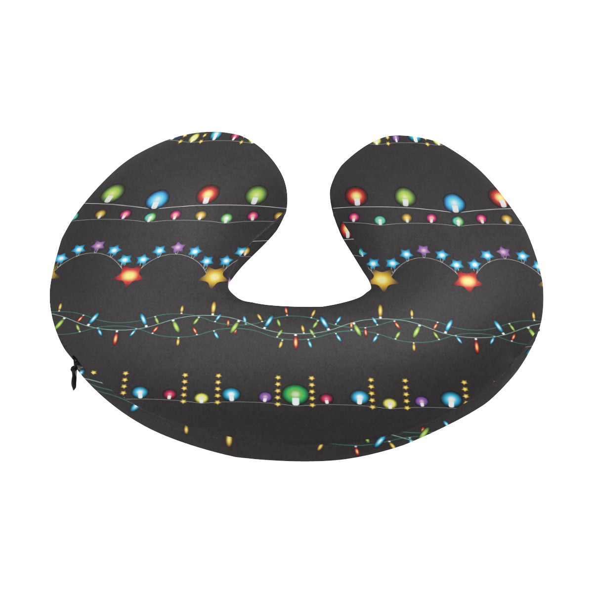Christmas Light Pattern Print Design 01 U-Shaped Travel Neck Pillow