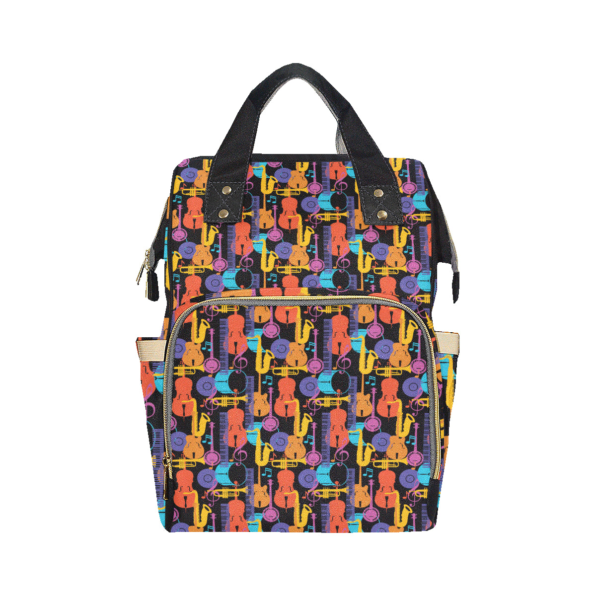 Jazz Pattern Print Design 03 Diaper Bag Backpack