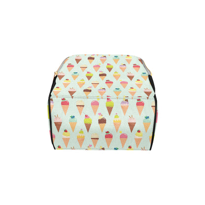 Ice Cream Pattern Print Design 03 Diaper Bag Backpack
