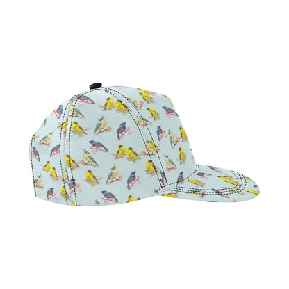 Bird Sweet Themed Print Pattern Snapback Cap