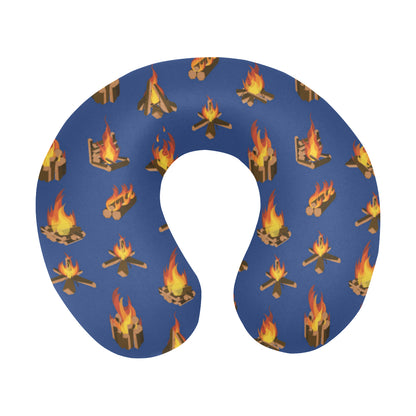 Campfire Pattern Print Design 03 U-Shaped Travel Neck Pillow