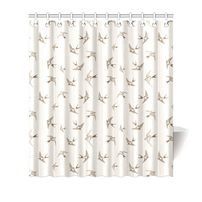 Swallow Bird Pattern Print Design 01 Shower Curtain