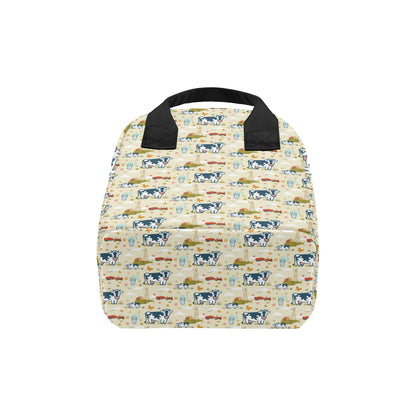 Cow Farm Design Print Insulated Lunch Bag