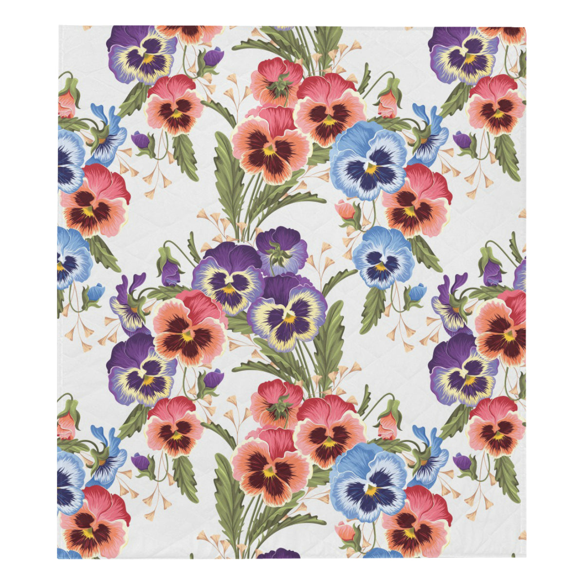 Pansy Pattern Print Design PS06 Premium Quilt