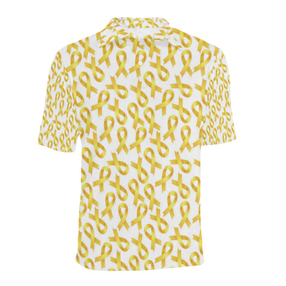 Childhood cancer Pattern Print Design 02 Men Polo Shirt