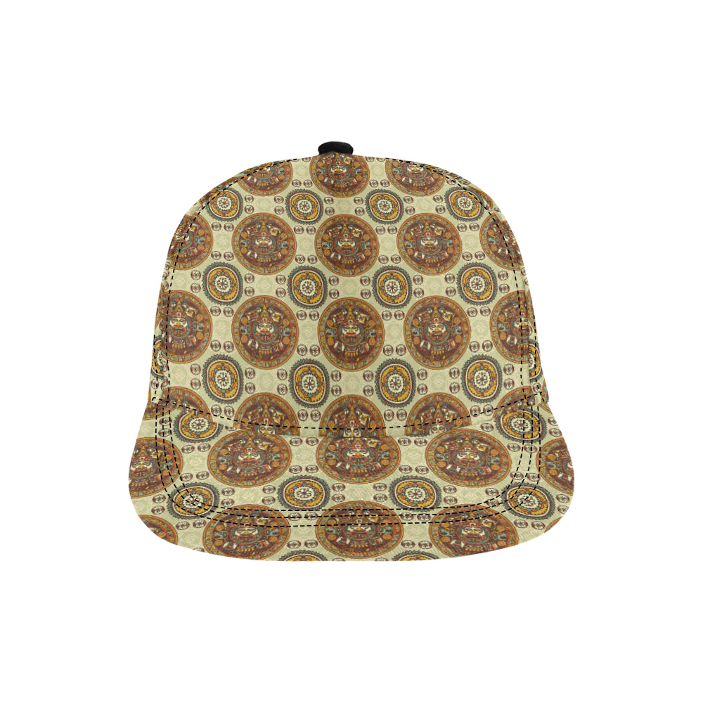 Calendar Aztec Themed Print Pattern Snapback Cap