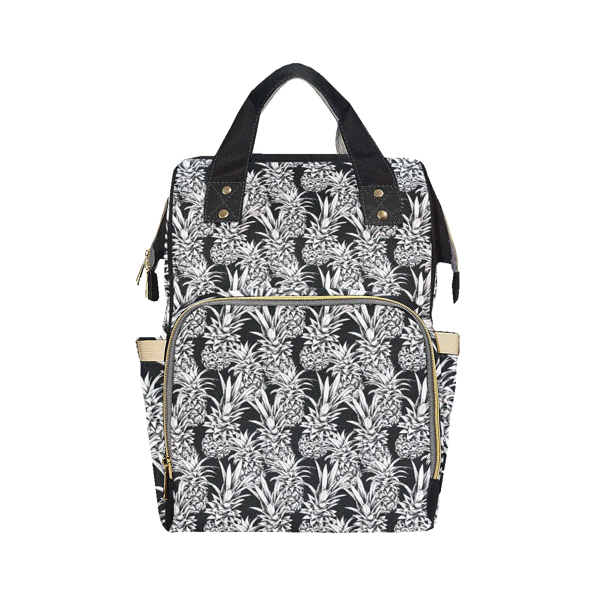 Pineapple Pattern Print Design PP08 Diaper Bag Backpack