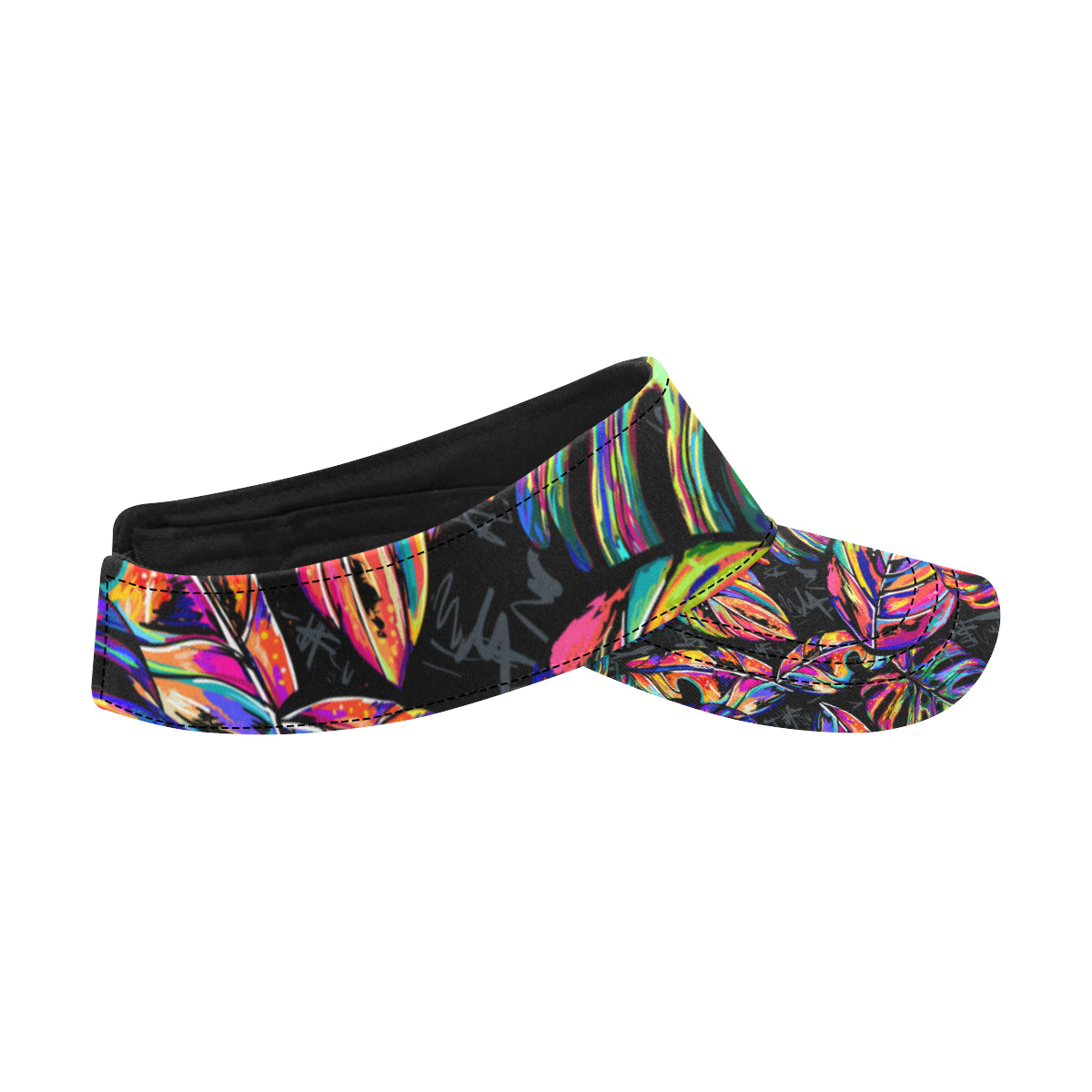 Neon Color Tropical Palm Leaves Unisex Sun Visor