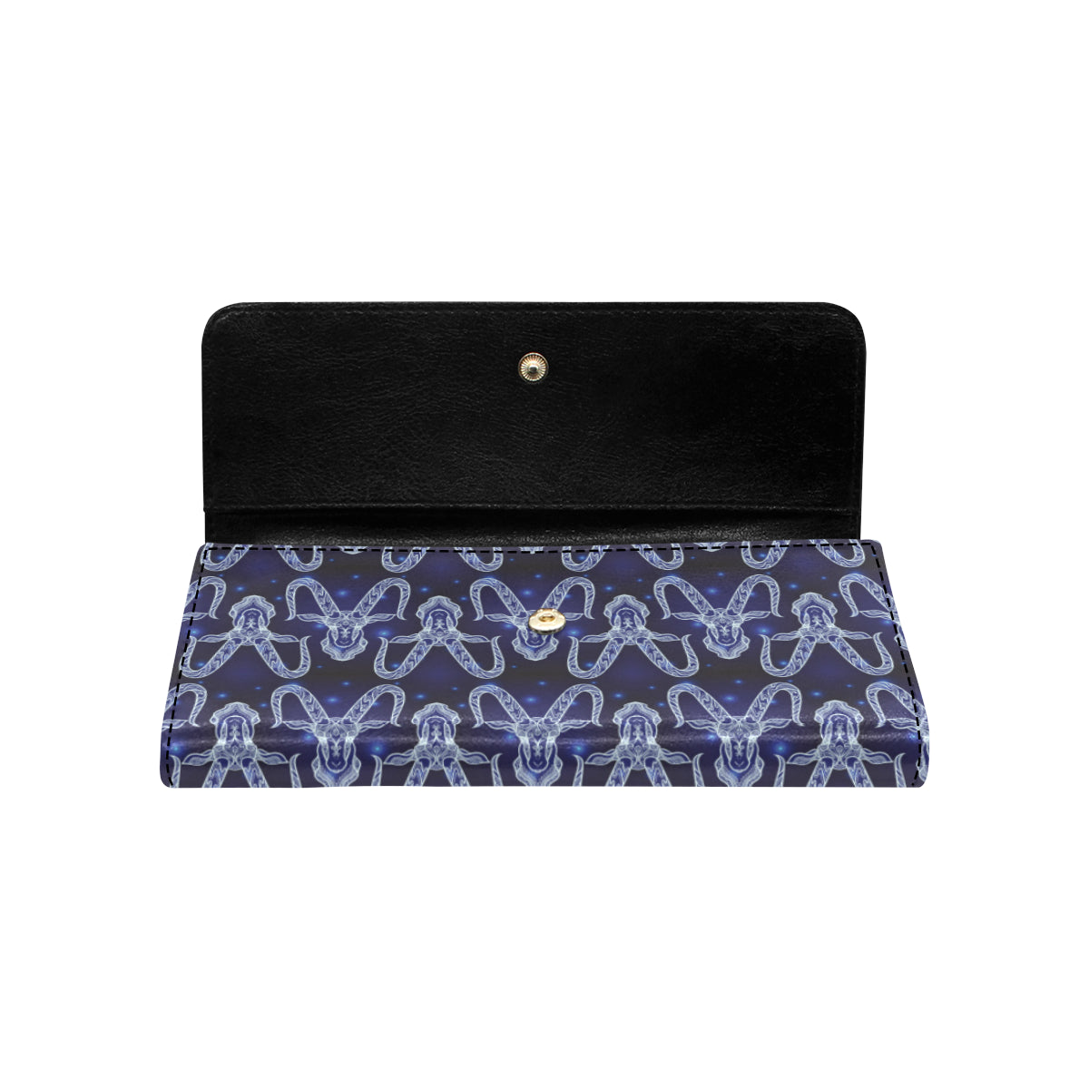 Capricorn Zodiac Pattern Print Design 03 Women's Trifold Wallet