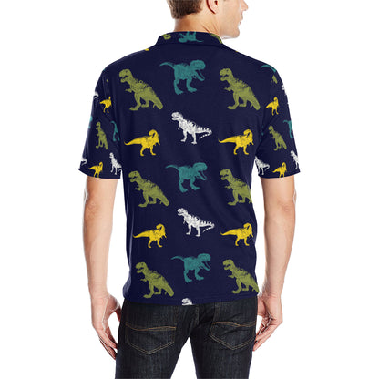 T Rex Pattern Print Design A07 Men Polo Shirt
