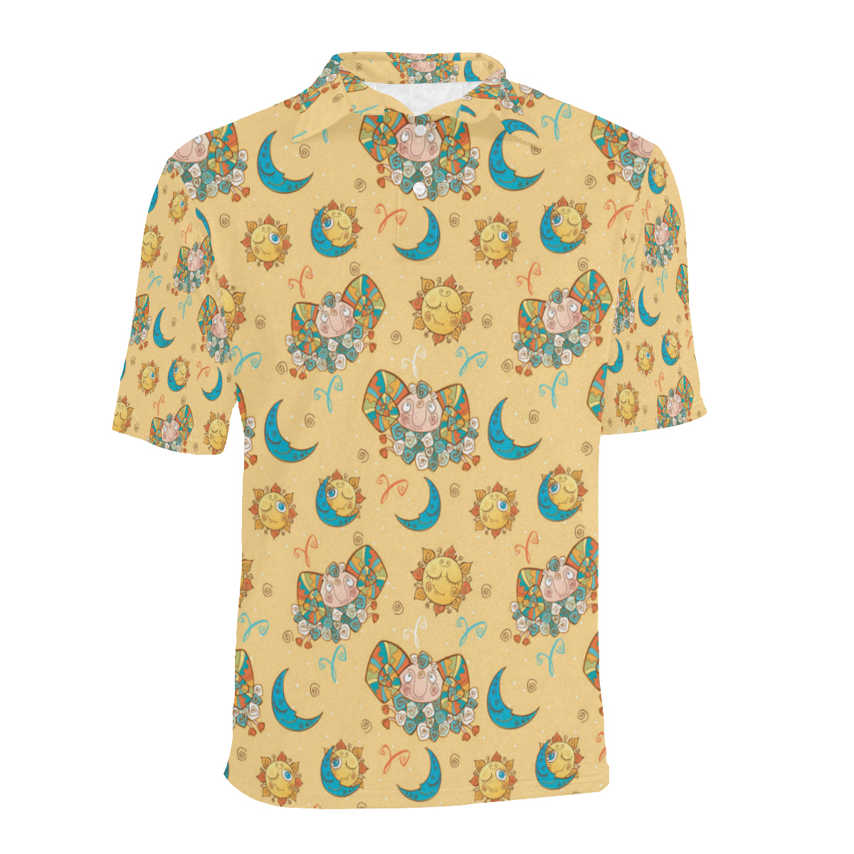 Aries Zodiac Pattern Print Design 03 Men Polo Shirt