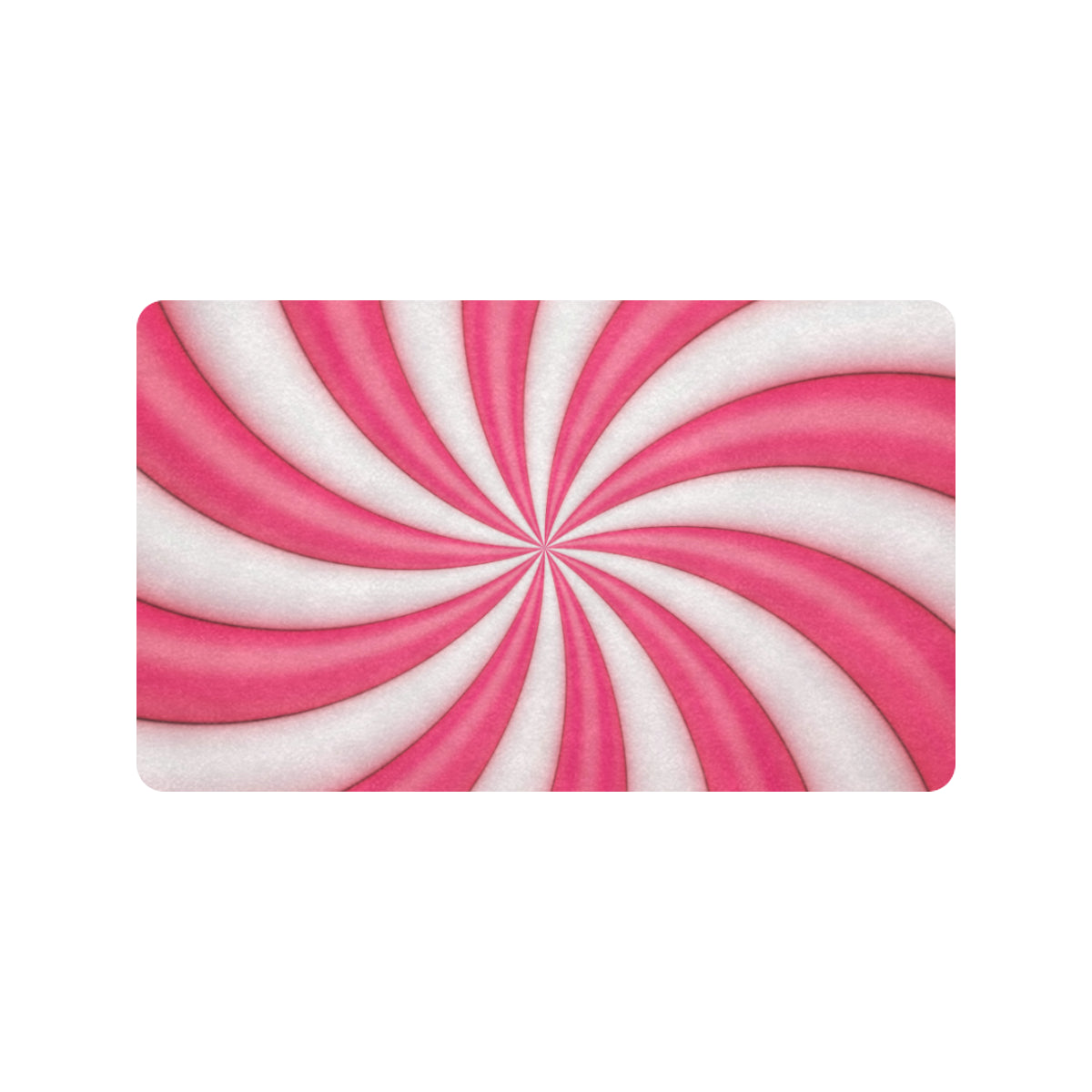 Vortex Twist Swirl Candy Print Rubber Doormat