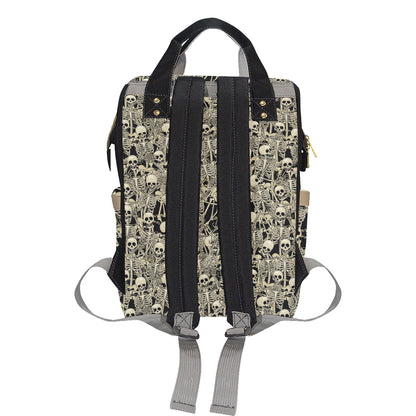 Skeleton Design Print Diaper Bag Backpack