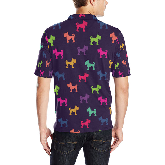 Schnauzers Pattern Print Design A05 Men Polo Shirt