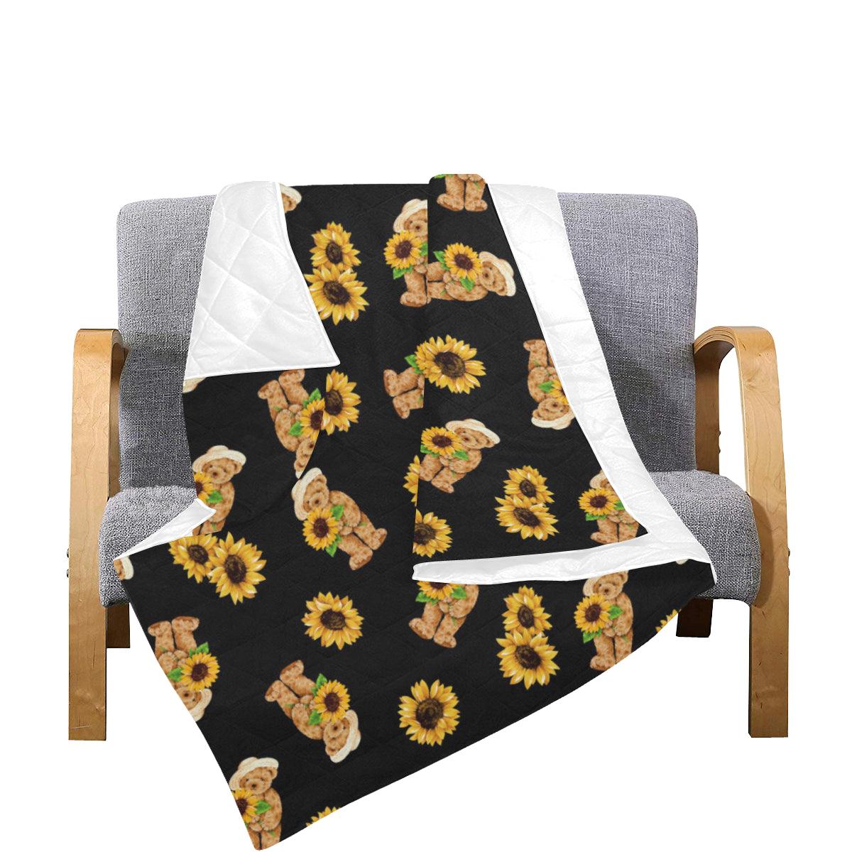 Sunflower Pattern Print Design SF016 Premium Quilt
