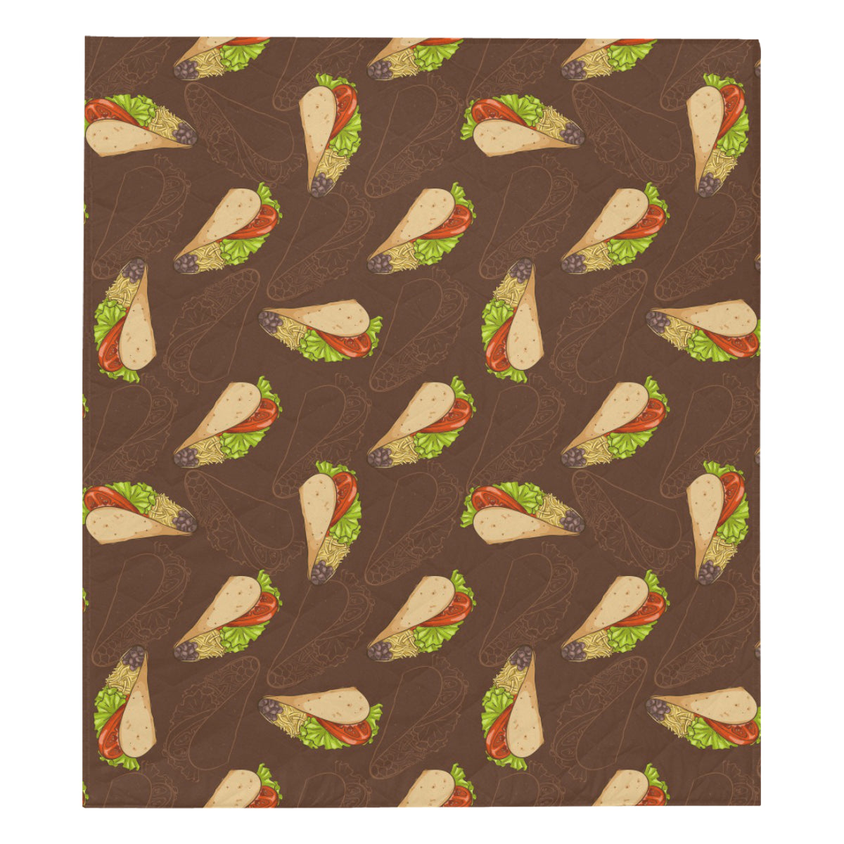 Taco Pattern Print Design TC08 Premium Quilt
