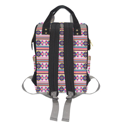 Indian Navajo Neon Themed Design Print Diaper Bag Backpack