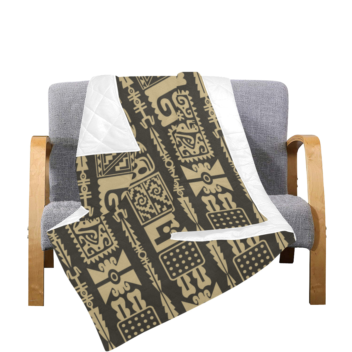 Mayan Pattern Print Design 03 Premium Quilt
