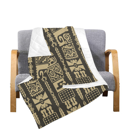 Mayan Pattern Print Design 03 Premium Quilt