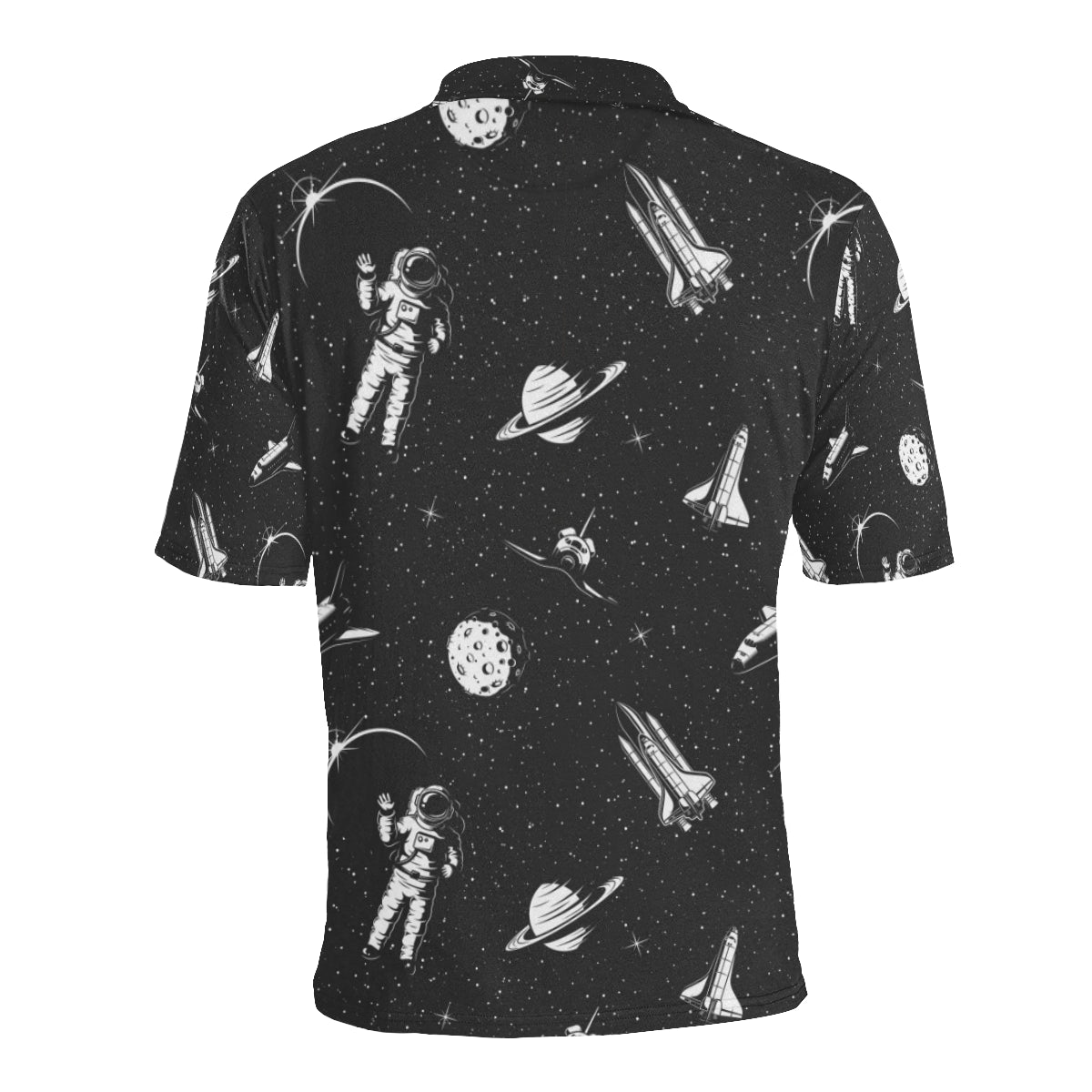 Space Pattern Men Polo Shirt