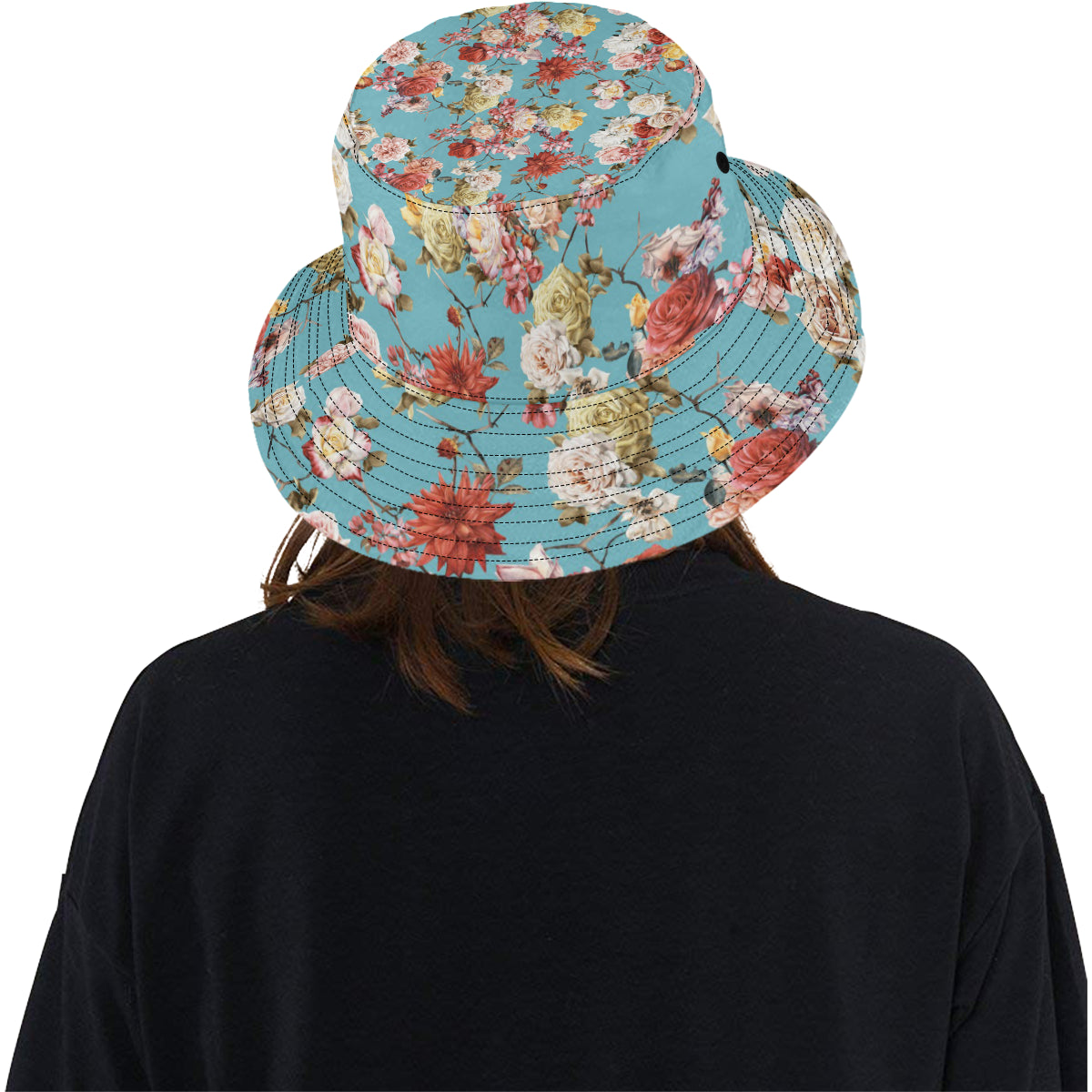 Summer Floral Pattern Print Design SF05 Unisex Bucket Hat