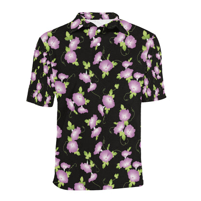 Morning Glory Pattern Print Design MG02 Men Polo Shirt