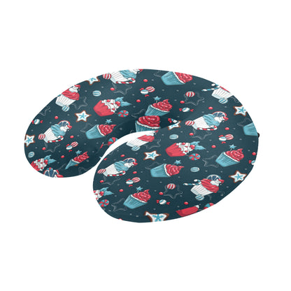 Cupcake Pattern Print Design 03 U-Shaped Travel Neck Pillow