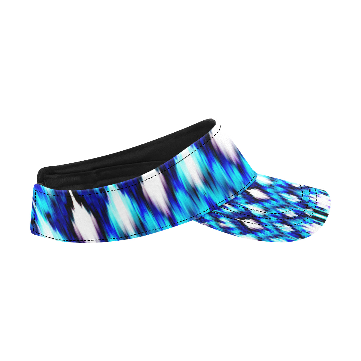 Ikat Blue Pattern Print Design 01 Unisex Sun Visor