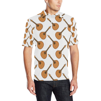 Mandolin Pattern Print Design 01 Men Polo Shirt
