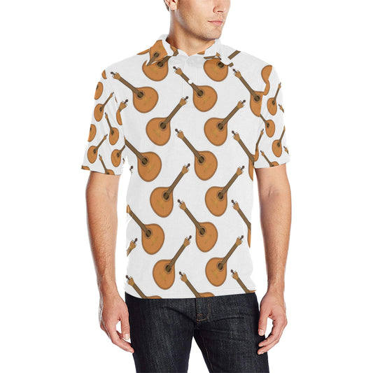 Mandolin Pattern Print Design 01 Men Polo Shirt