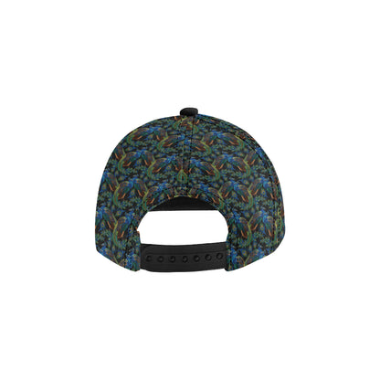 Peacock Themed Design Print Snapback Cap