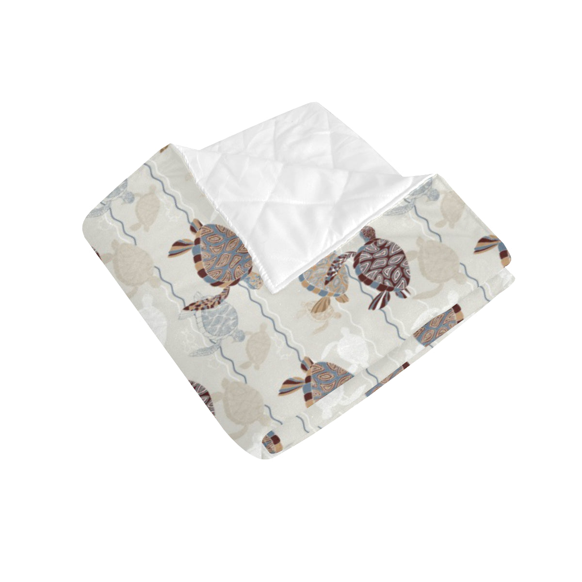 Sea Turtle Pattern Print Design T07 Premium Quilt