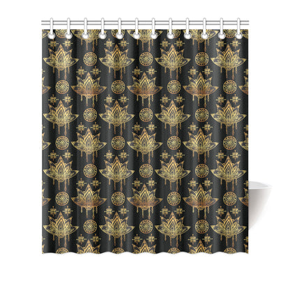 lotus Boho Pattern Print Design LO03 Shower Curtain