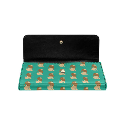 Lion Pattern Print Design 02 Women's Trifold Wallet