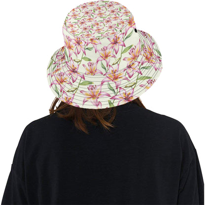 Lily Pattern Print Design LY011 Unisex Bucket Hat