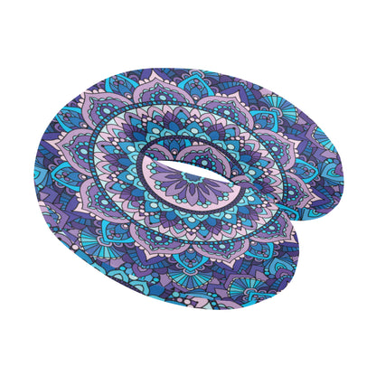 Mandala Pattern Print Design 04 U-Shaped Travel Neck Pillow