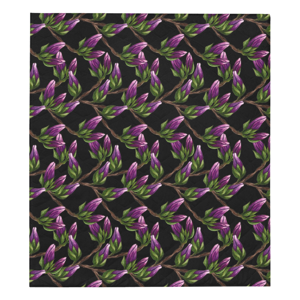 Magnolia Pattern Print Design MAG010 Premium Quilt