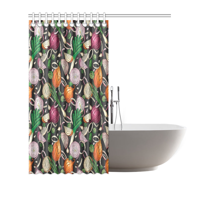 Onion Pattern Print Design A03 Shower Curtain