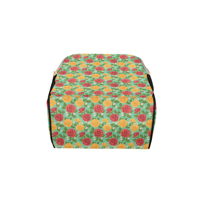 Dahlia Pattern Print Design DH011 Diaper Bag Backpack