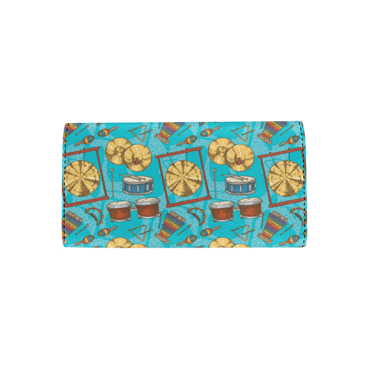 Percussion Pattern Print Design 03 Women's Trifold Wallet