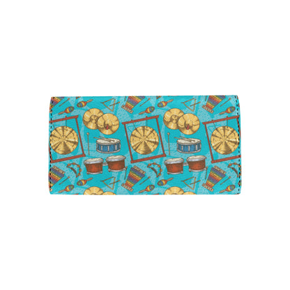 Percussion Pattern Print Design 03 Women's Trifold Wallet