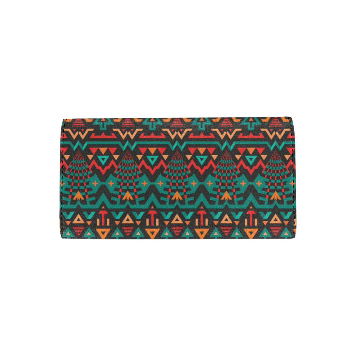 Aztec Pattern Print Design 04 Women's Trifold Wallet