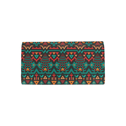 Aztec Pattern Print Design 04 Women's Trifold Wallet
