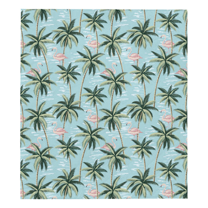 Palm Tree Pattern Print Design PT05 Premium Quilt