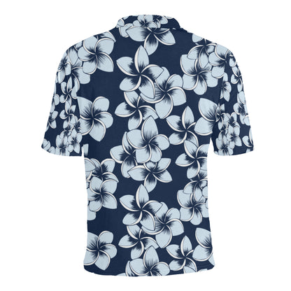 Plumeria Pattern Print Design A02 Men Polo Shirt