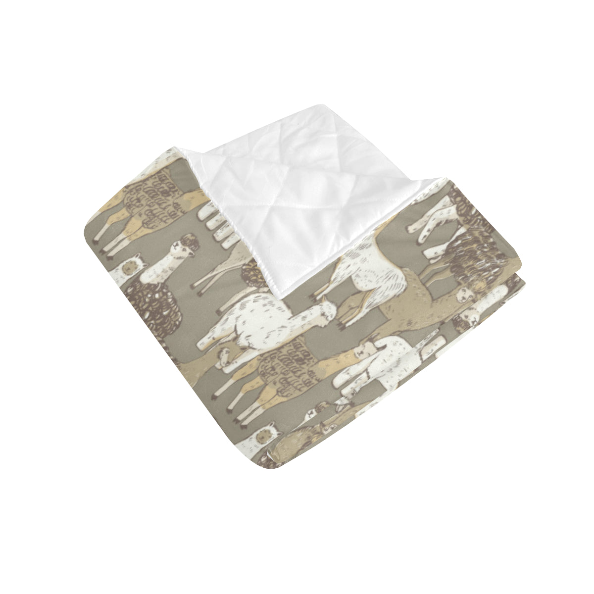 Alpaca Pattern Print Design 01 Premium Quilt