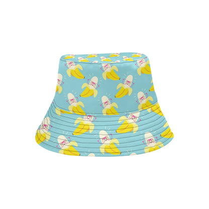 Banana Pattern Print Design BA07 Unisex Bucket Hat