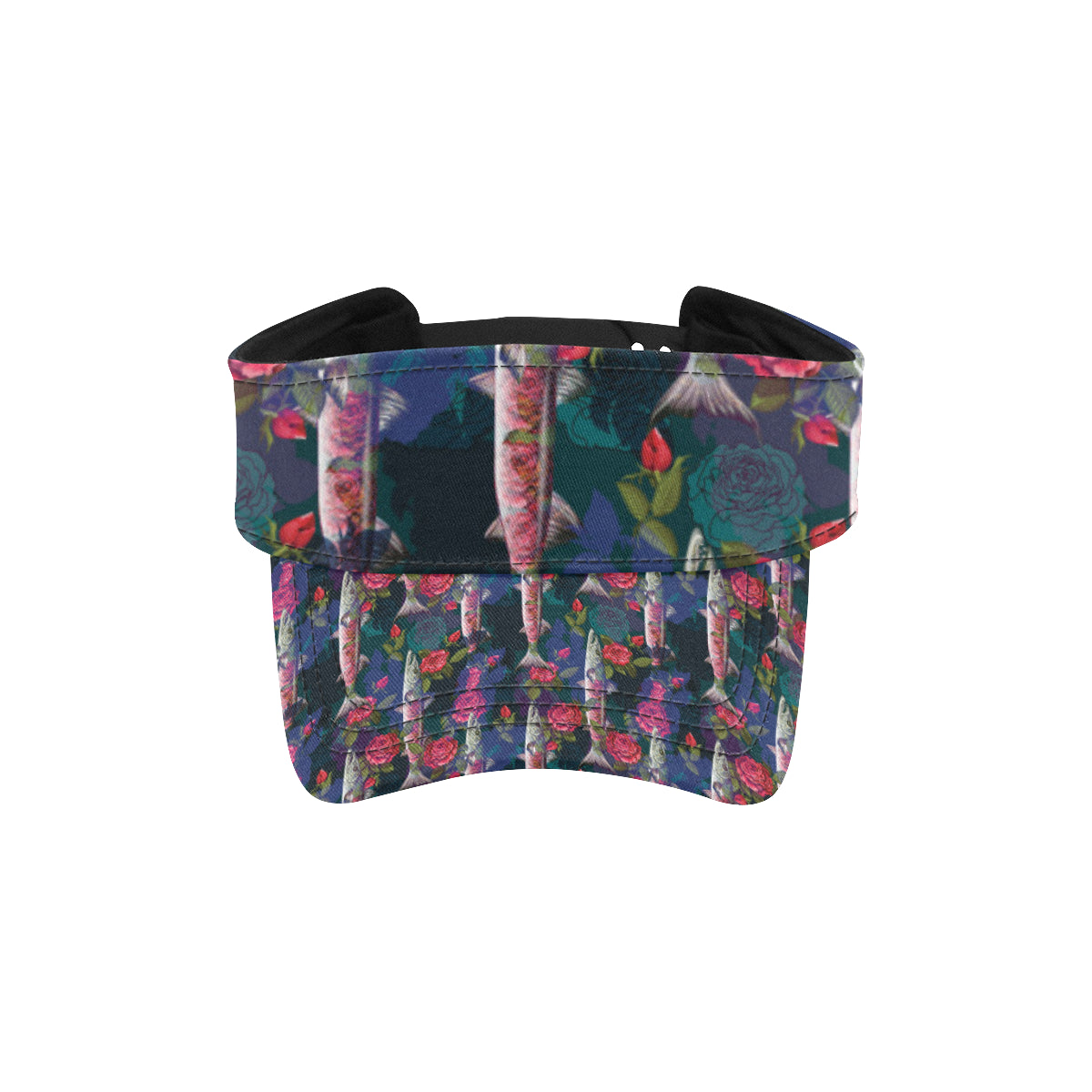 Barracuda with Folwer Pattern Print Design 01 Unisex Sun Visor