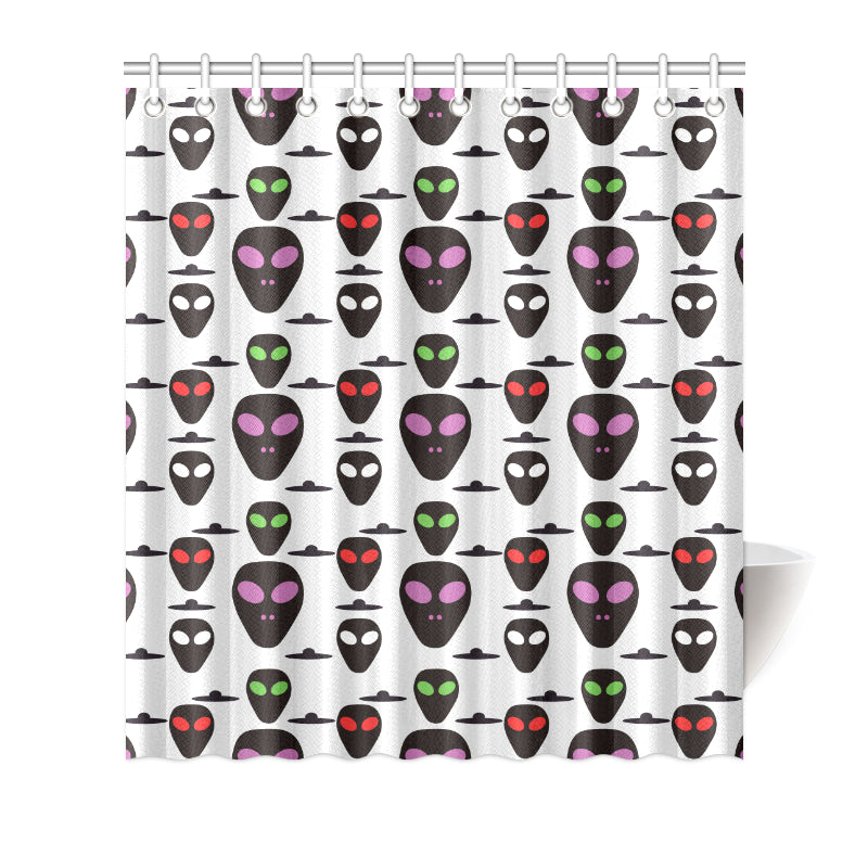 Alien Pattern Print Design 06 Shower Curtain