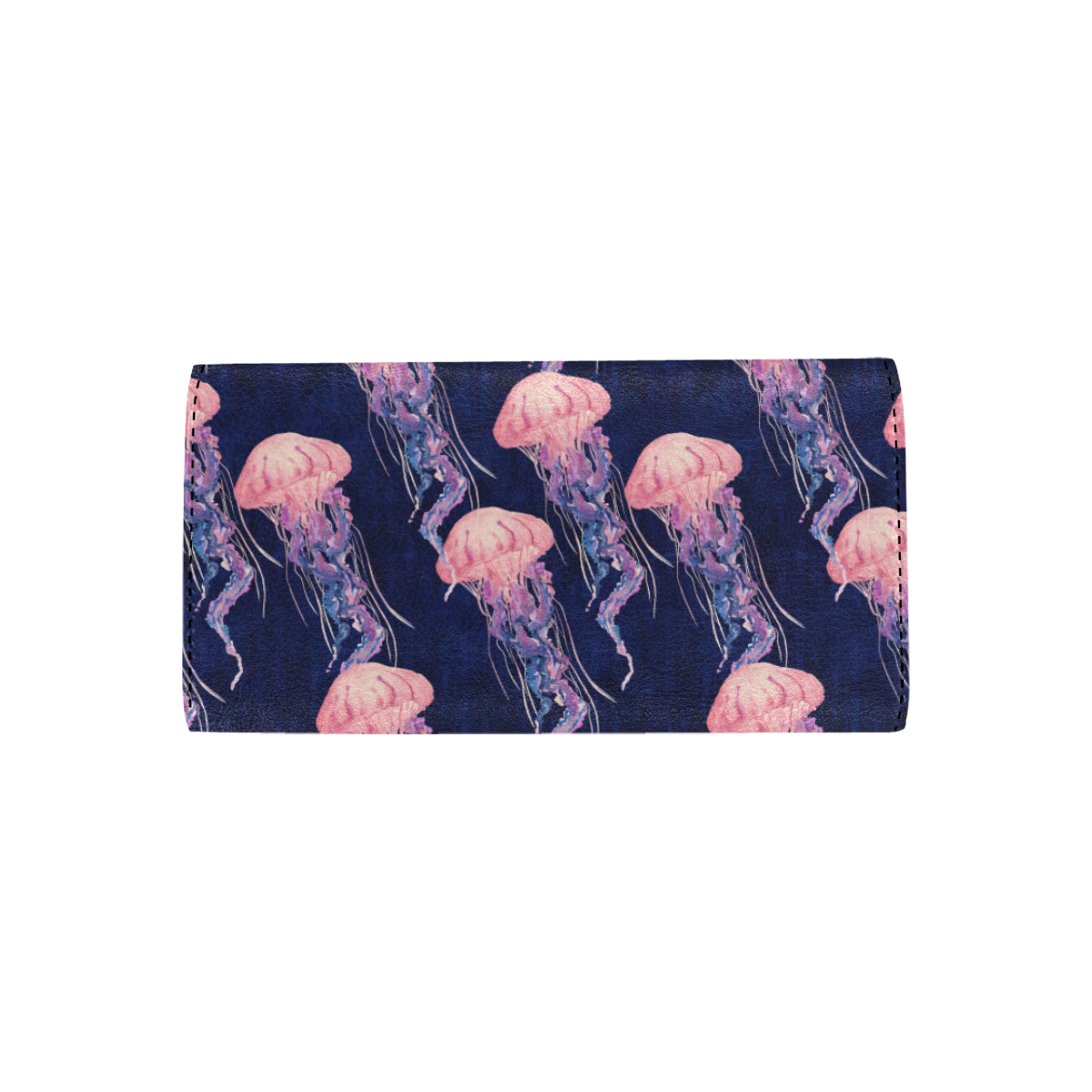 Jellyfish Pattern Print Design 03 Women's Trifold Wallet